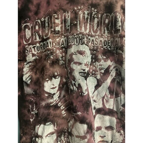 SoCal Blanks Custom Cruel World Festival T Shirt May 2022 Tie dye Band Concert - Picture 4 of 6